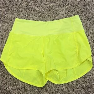 lululemon athletica Neon Yellow Women’s Athletic Shorts